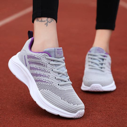 Damen atmungsaktive Performance-Laufschuhe mit dämpfender Sohle und flexiblem Obermaterial