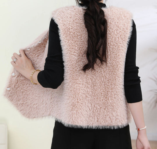 Damen Flauschige Strickweste Shop Nory