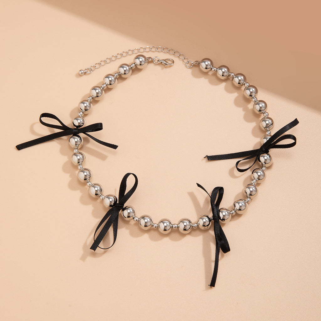 Damen elegante Halskette mit Schleifenmotiv Shop Nory