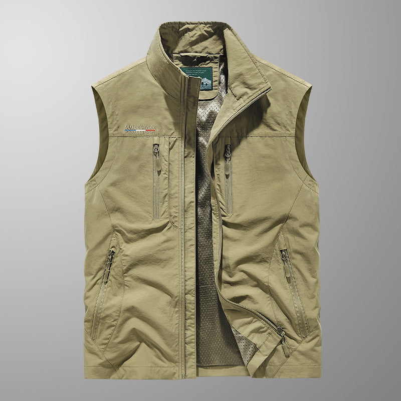 Herren Outdoor-Utility-Anglerweste mit atmungsaktivem Meshrücken und multifunktionalen Taschen Shop Nory