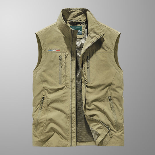Herren Outdoor-Utility-Anglerweste mit atmungsaktivem Meshrücken und multifunktionalen Taschen Shop Nory