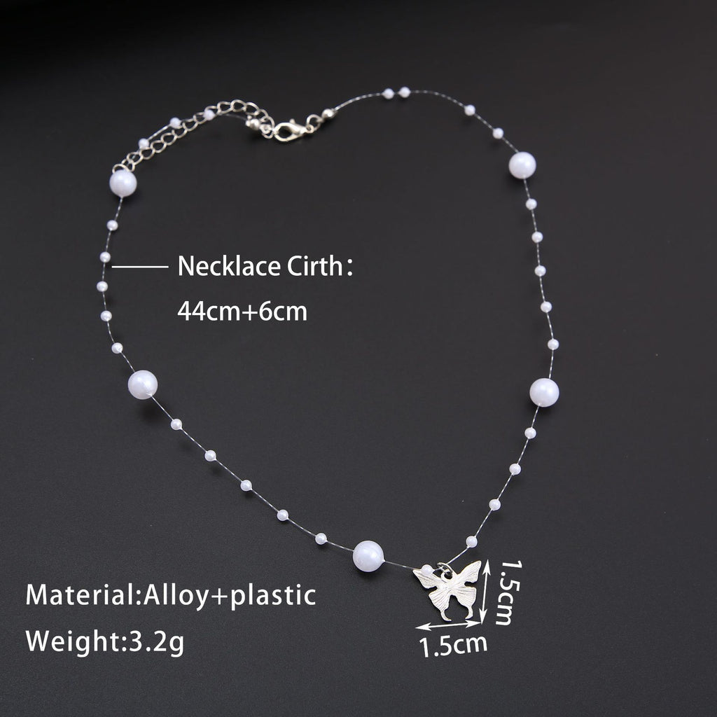 Damen Choker-Halskette mit floralen Details und Perlenakzenten Shop Nory