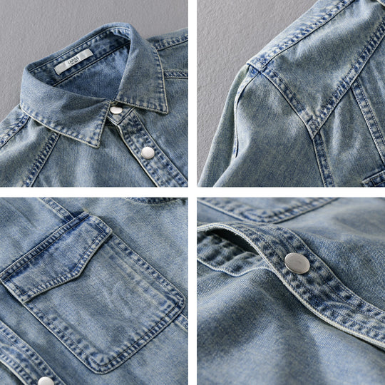 Herren lässiges Oversize Jeanshemd Shop Nory