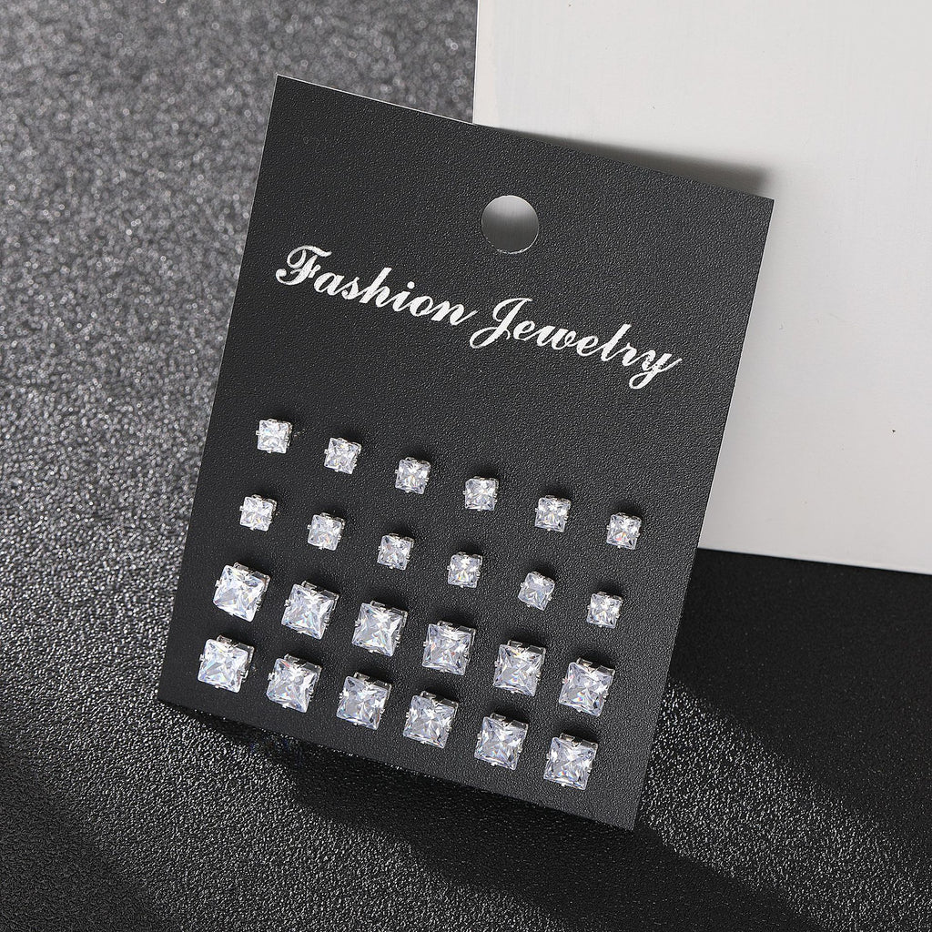 Damen Ohrstecker-Set mit eleganten, funkelnden Kristallen Shop Nory