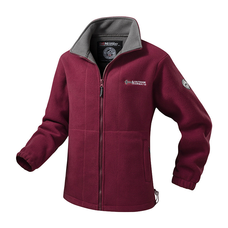 Damen Fleecejacke mit Stehkragen, windabweisender Struktur & verstellbarem Kordelzugsaum Shop Nory