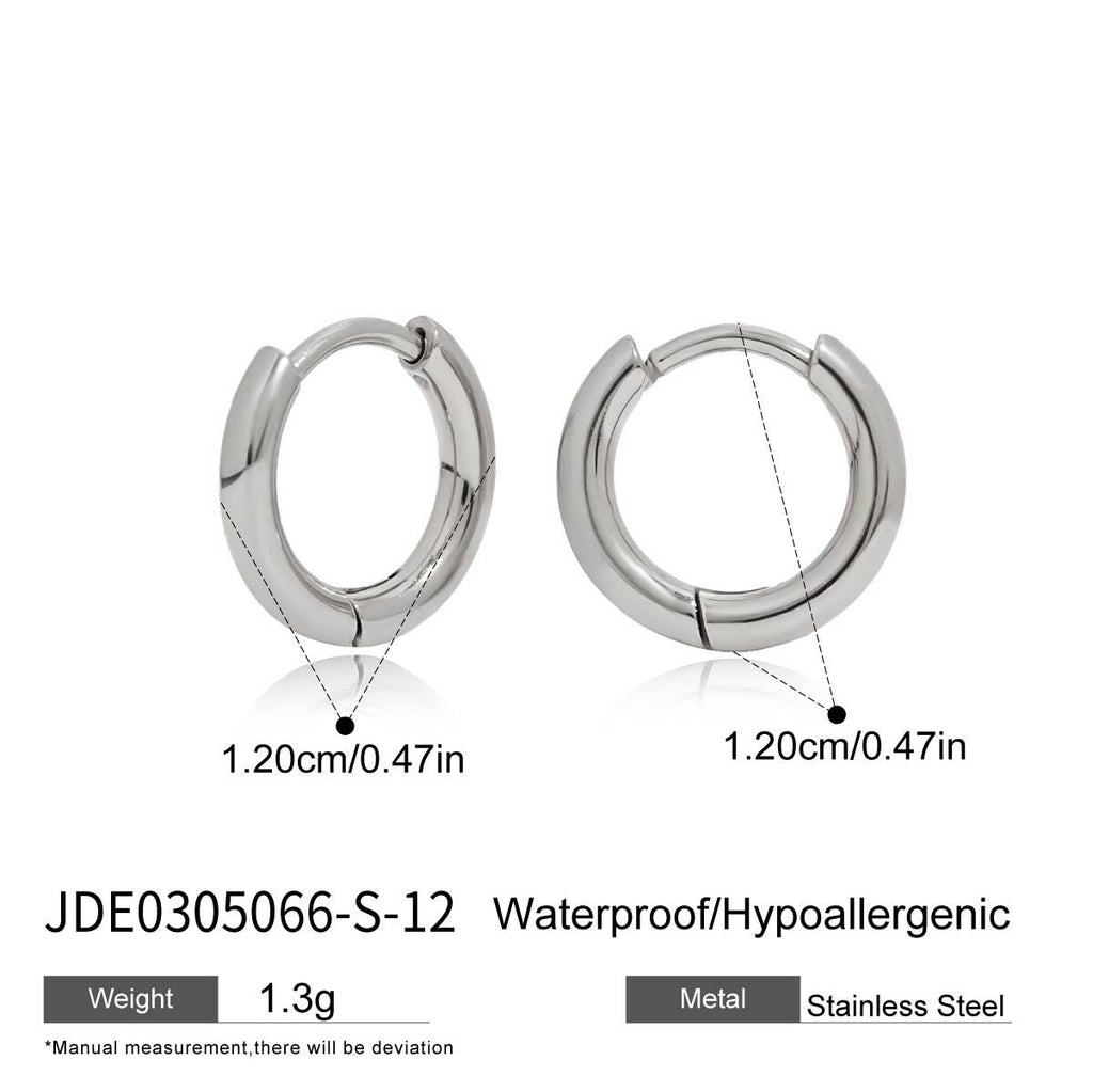 Damen Creolen Ohrringe aus hypoallergenem Edelstahl mit wasserfester Beschichtung Shop Nory