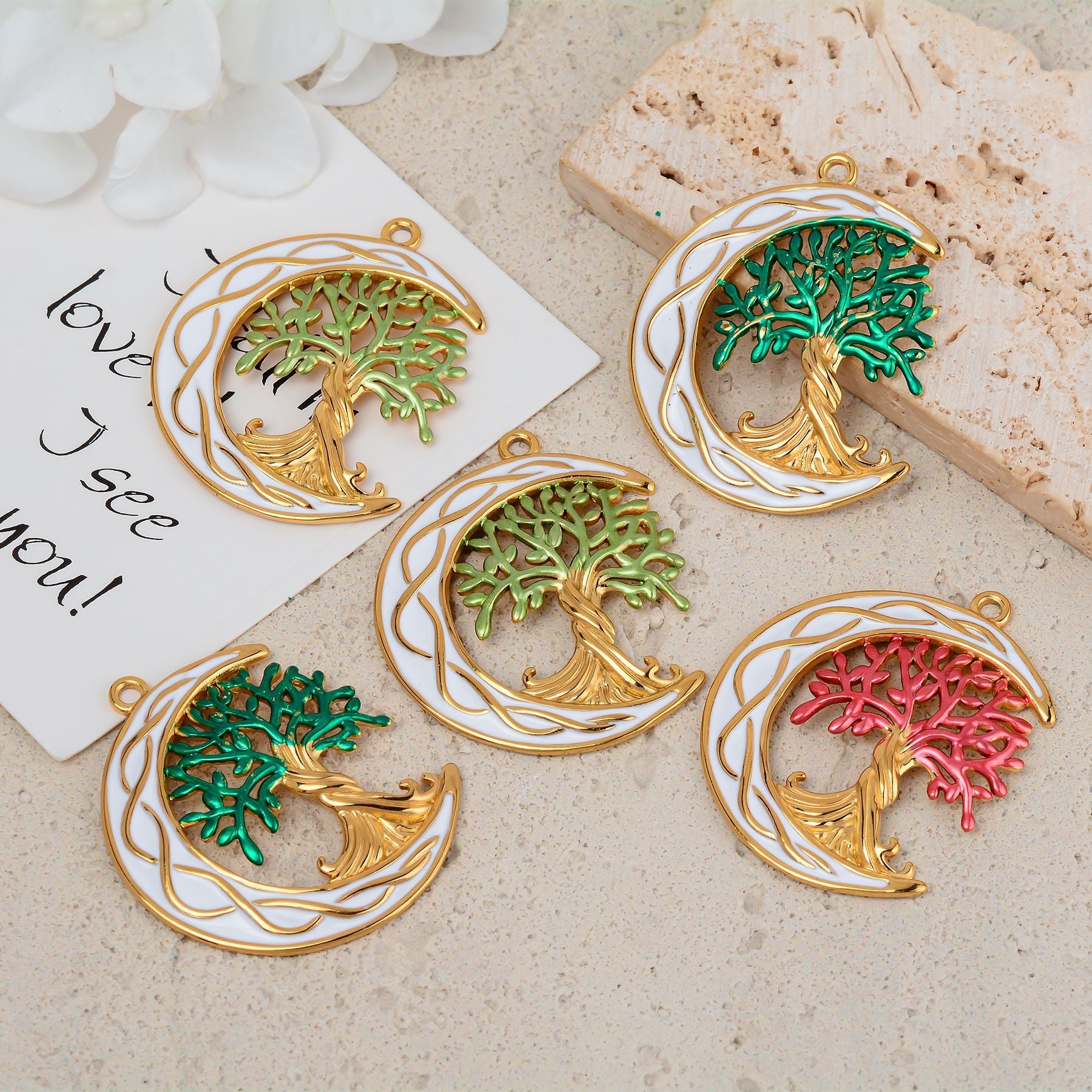 Damen Schmuckanhänger mit Baum-des Lebens-Motiv Shop Nory
