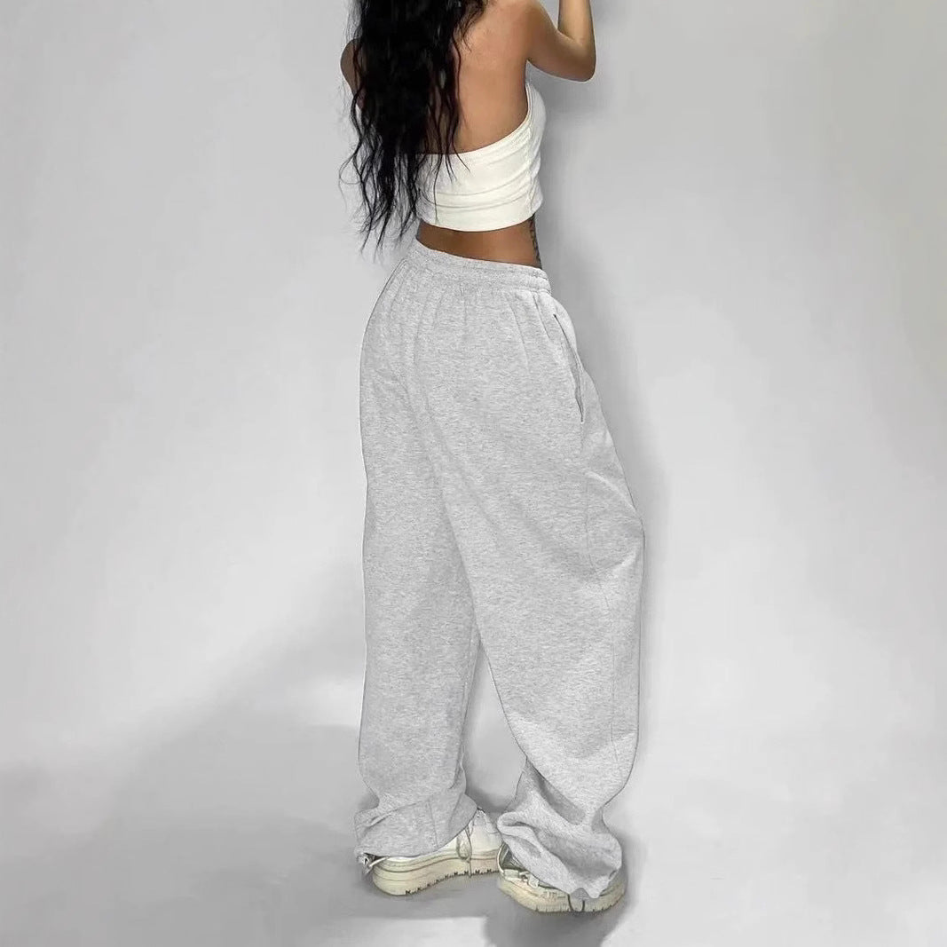 Damen nan weit geschnittene Loungehose mit hohem Bund extra weitem Bein und Tunnelzug Shop Nory