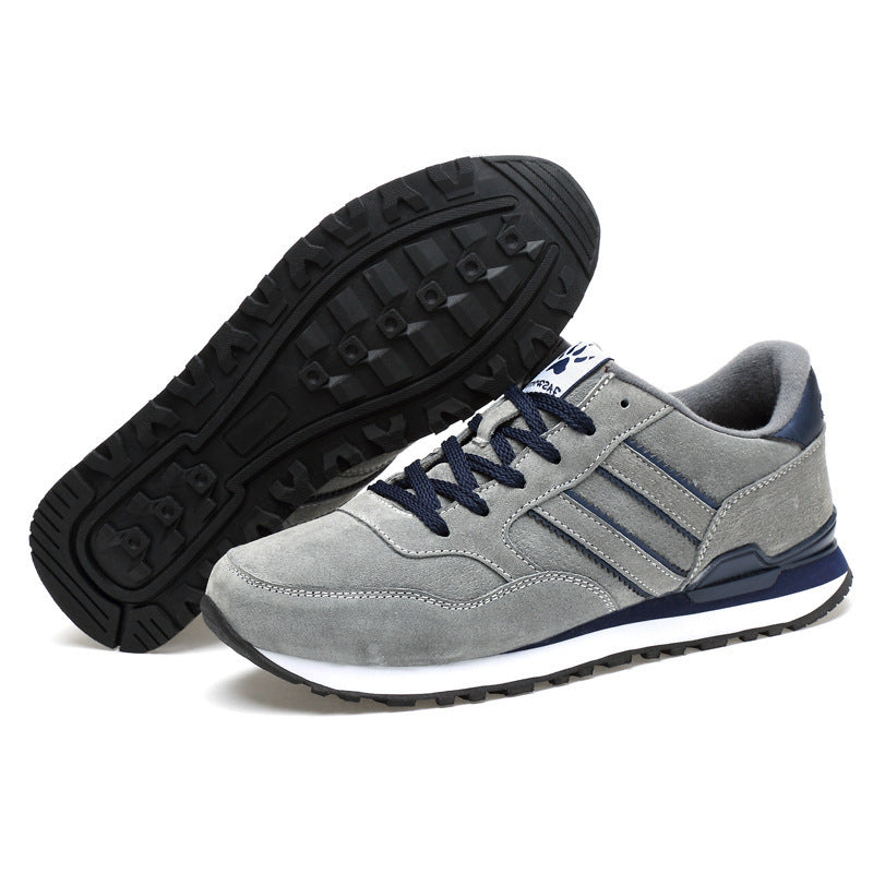 Herren Retro-Suede-Laufsneaker mit gepolstertem Fersenkragen und profilierter Gummisohle Shopy Nory