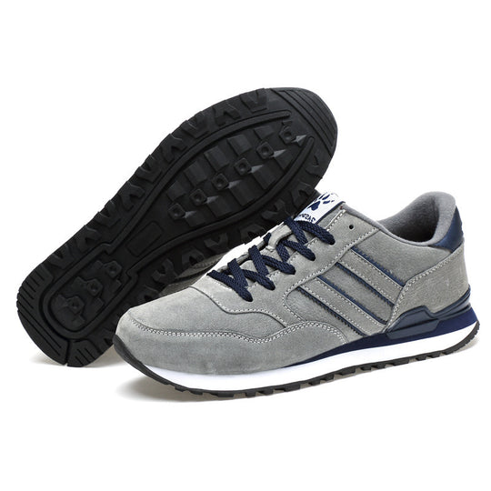 Herren Retro-Suede-Laufsneaker mit gepolstertem Fersenkragen und profilierter Gummisohle Shopy Nory
