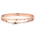 Damen Armreif mit gravierten römischen Ziffern und Zirkonia Shop Nory
