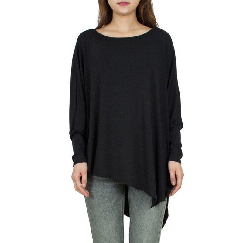 Damen Oversize-Tunika mit asymmetrischem Saum und langen Ärmeln Shop Nory