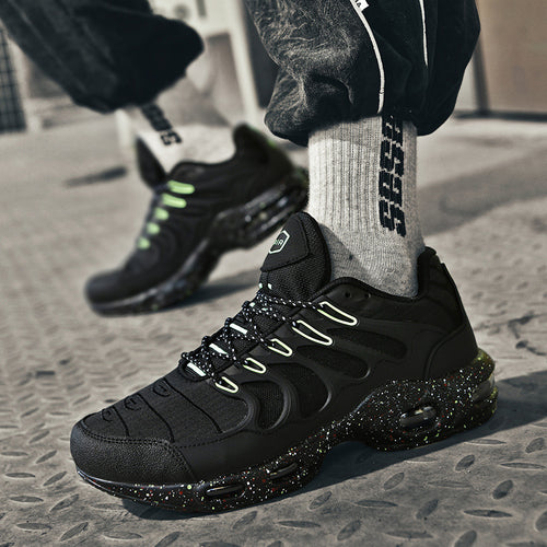 Herren futuristische Dämpfungs-Sneaker mit sichtbarer Luftkammer und strukturiertem Mesh-Overlay Shop Nory