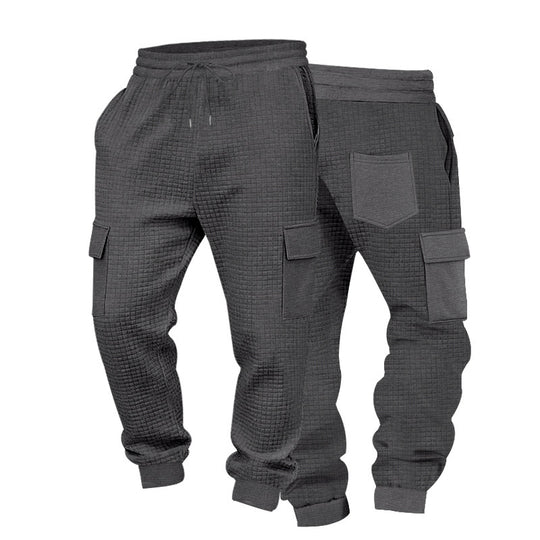 Herren Cargo-Jogginghose aus Waffelstruktur mit Kordelzug und Bündchen Shop Nory