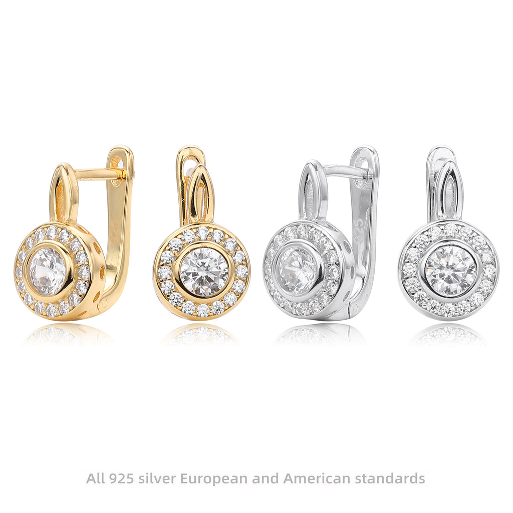 Damen Ohrhänger mit funkelndem Zirkonbesatz und hochwertigem 925 Sterling Silber Shop Nory