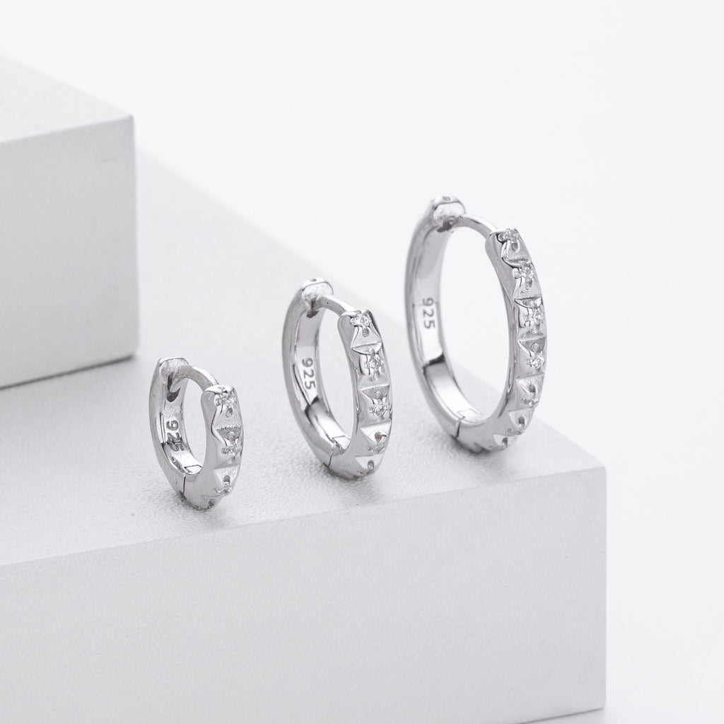 Damen Ohrhänger mit eleganten Zirkon-Details aus hochwertigem 925 Sterlingsilber Shop Nory