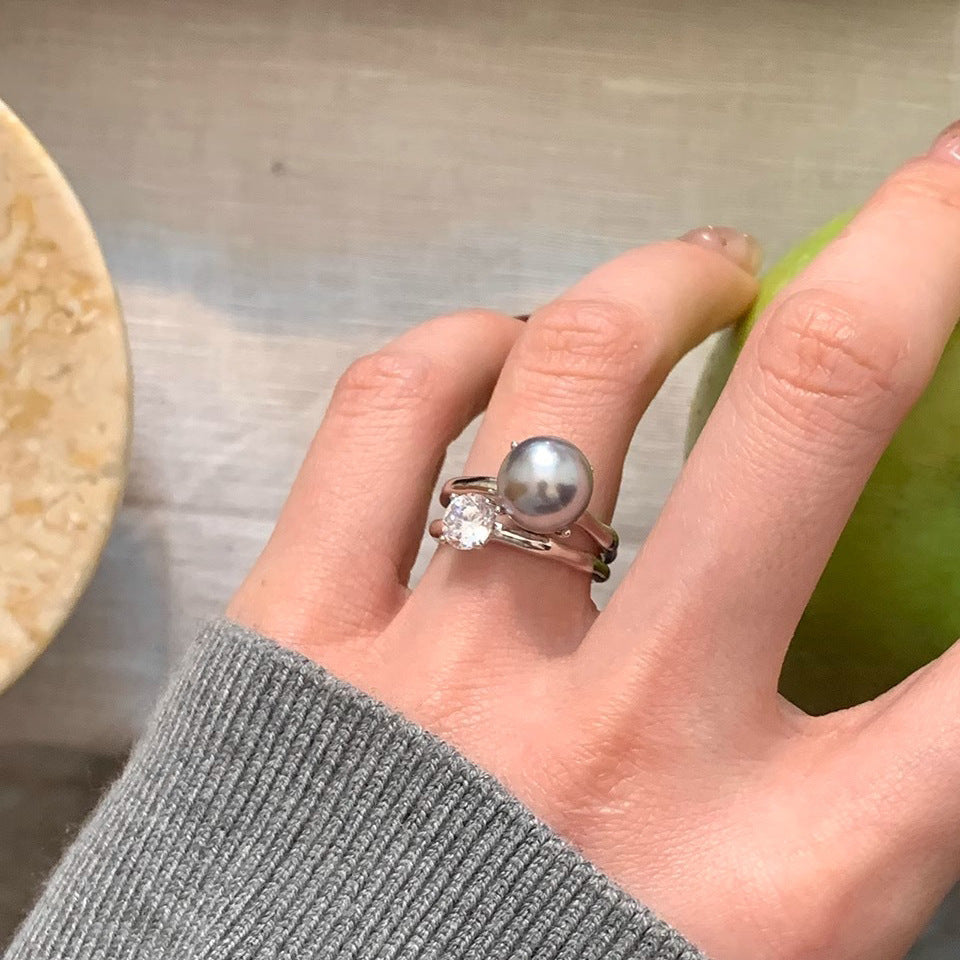 Damenring mit elegantem Perlen-Design Shop Nory