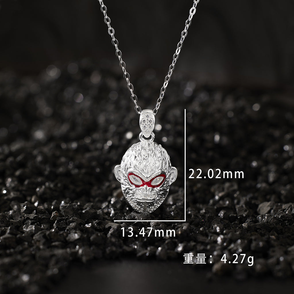 Damen Halskette mit einzigartigem Maskenanhänger und funkelnden Zirkonia Shop Nory