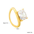 Damen Ring mit funkelndem, quadratischem Zirkonia-Anhänger Shop Nory