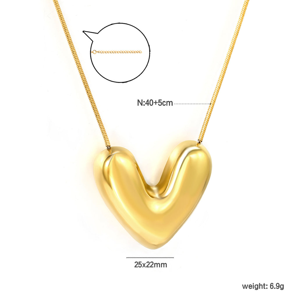 Damen Halskette mit hochwertigem Herzen-Anhänger und elegantem Kettendesign Shop Nory