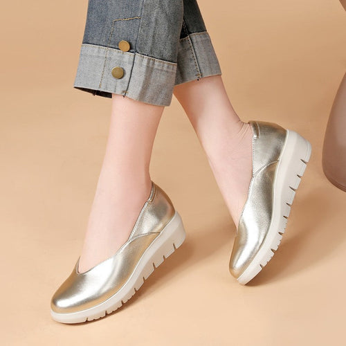 Damen Bequeme Wedgeslipper mit gepolstertem Innensohle und rutschfester Sohle Shopnory