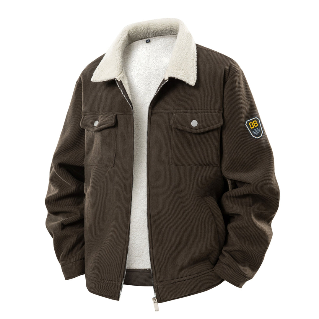 Herren Gemütliche Cordjacke mit Teddyfutter Shop Nory