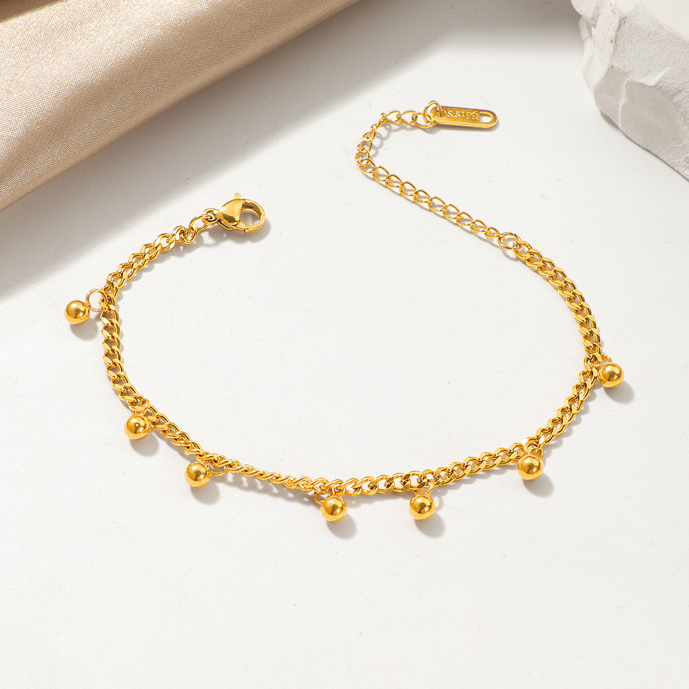 Damen Perlen Goldkosten Fußkettchen Shop Nory