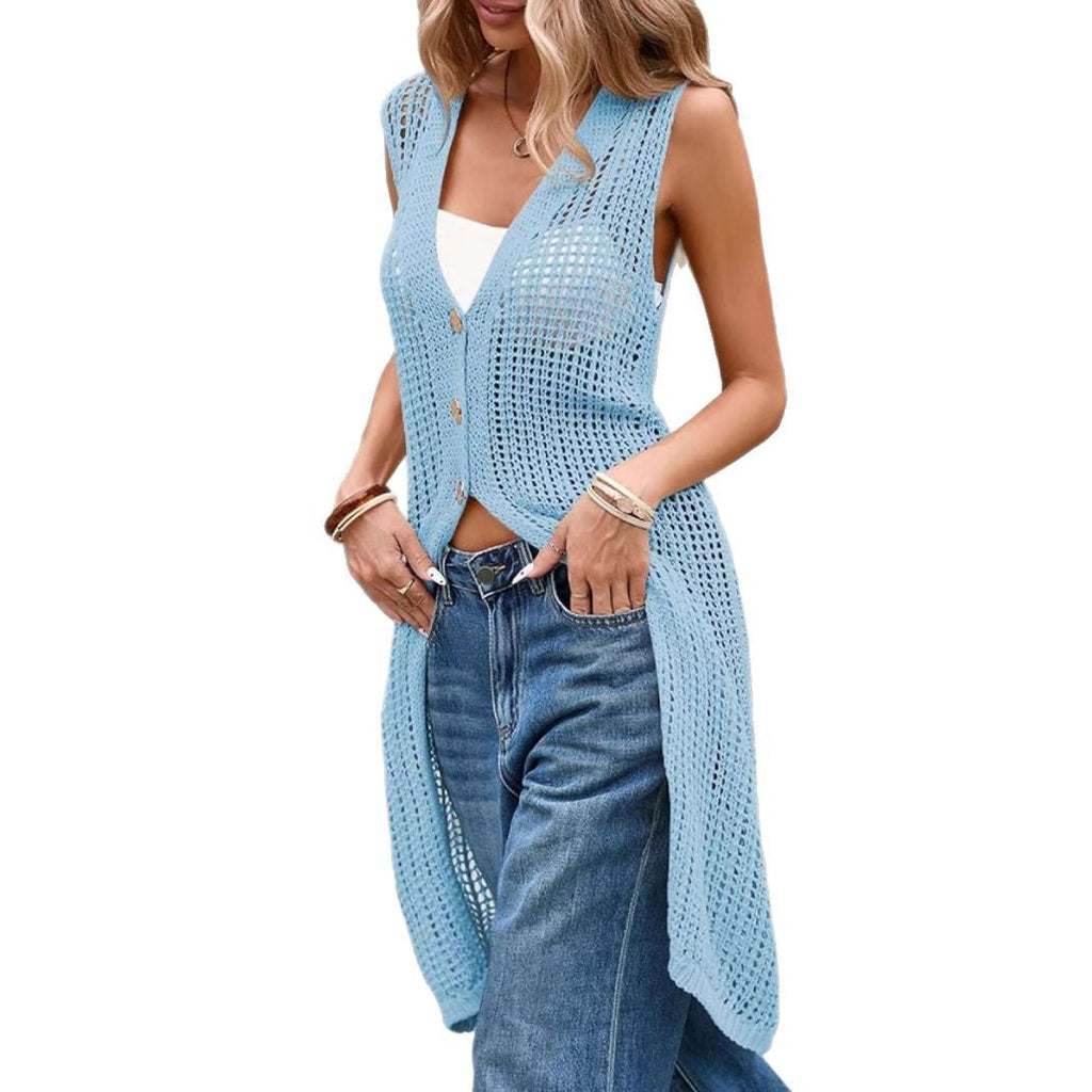 Damen Lässige Strickweste