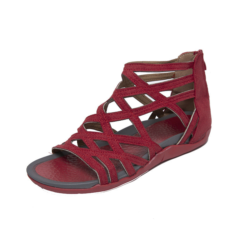 Damen Schnürsandalen mit elegantem Kreuzdesign