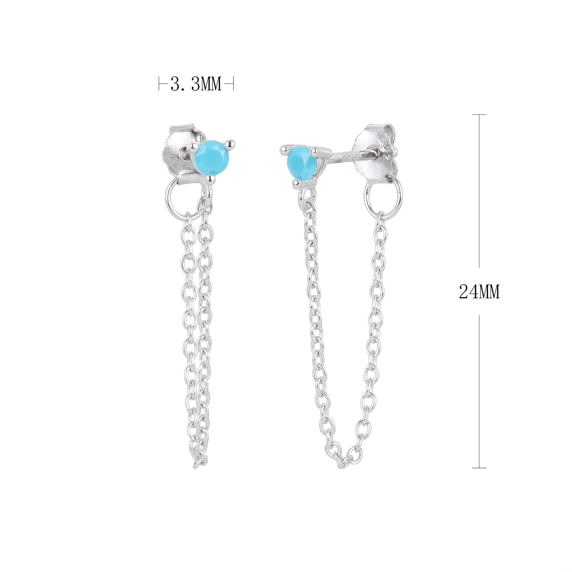Damen Ohrhänger mit elegantem Kettenanhänger Shop Nory