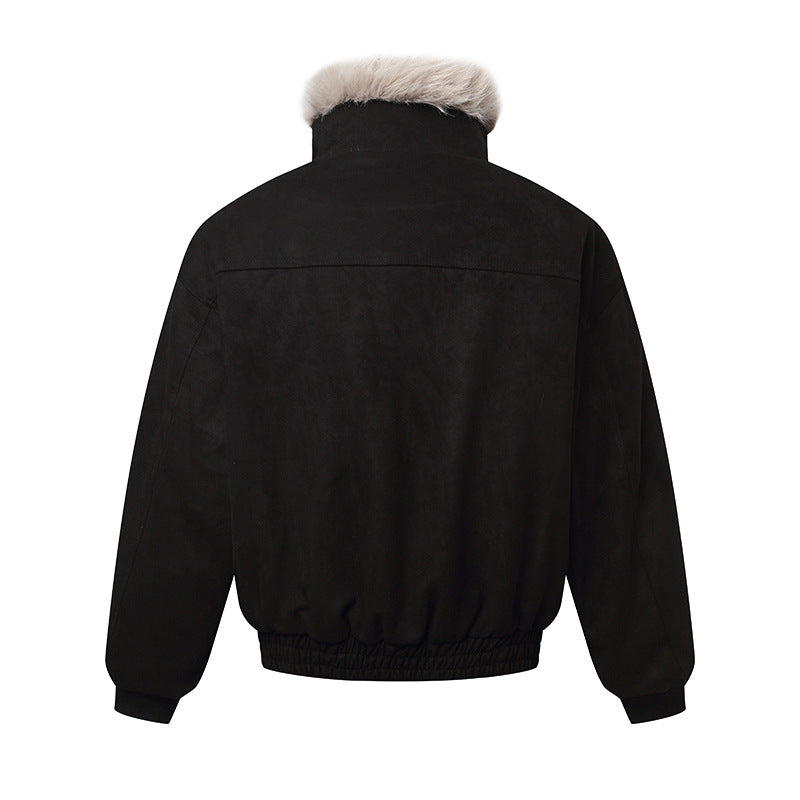 Herren Bomberjacke im Aviator‑Look mit Kunstfellbesatz und Schnallenkragen Shop Nory