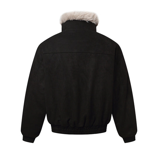 Herren Bomberjacke im Aviator‑Look mit Kunstfellbesatz und Schnallenkragen Shop Nory