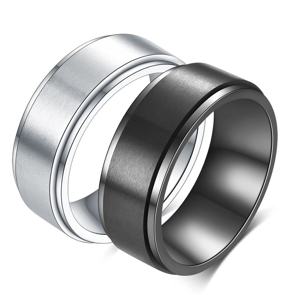 Herren Ring mit elegantem, gebürstetem Finish und polierter Kante Shop Nory