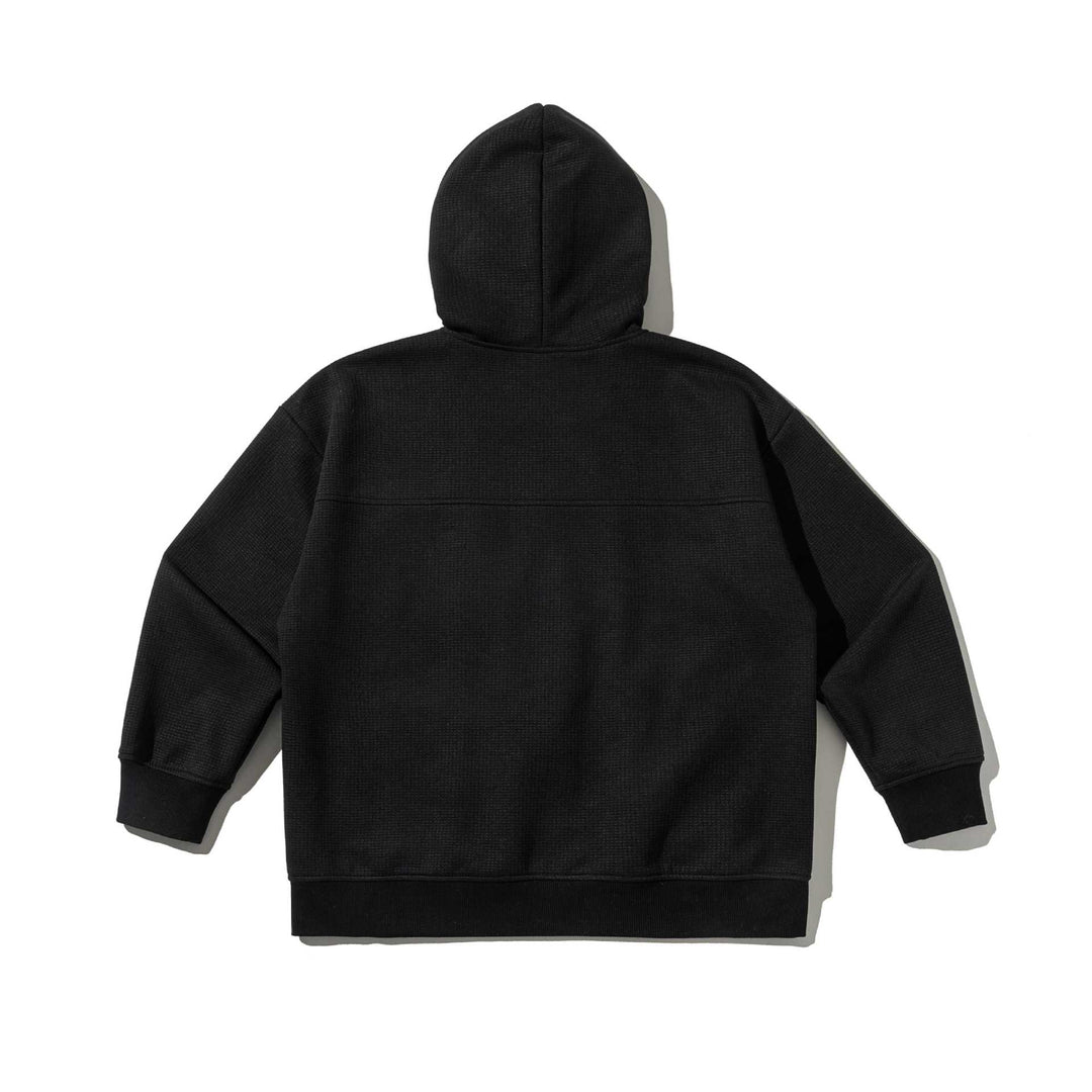 Unisex Texturierte Kapuzenzipjacke mit Waffelstruktur und Fronttaschen Shop Nory