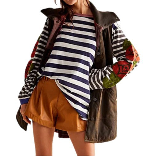 Damen Modischer Sweatshirt mit buntem Grafikdesign
