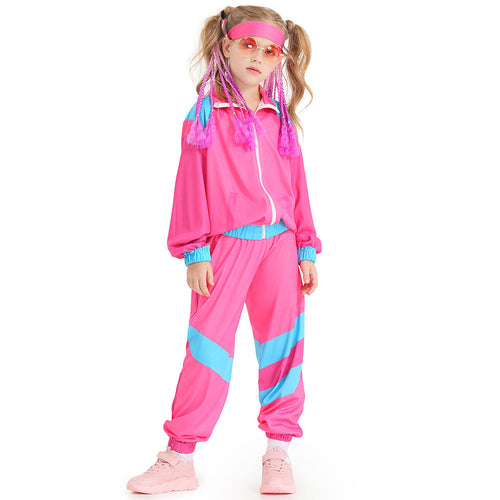 Mädchen Sportanzug mit bunten Akzenten und elastischen Details Shop Nory