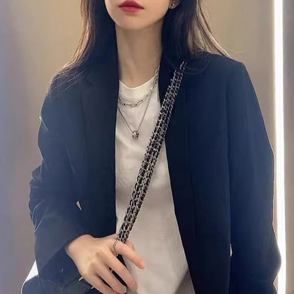 Damen Eleganter Kurzblazer mit subtiler Struktur Shop Nory