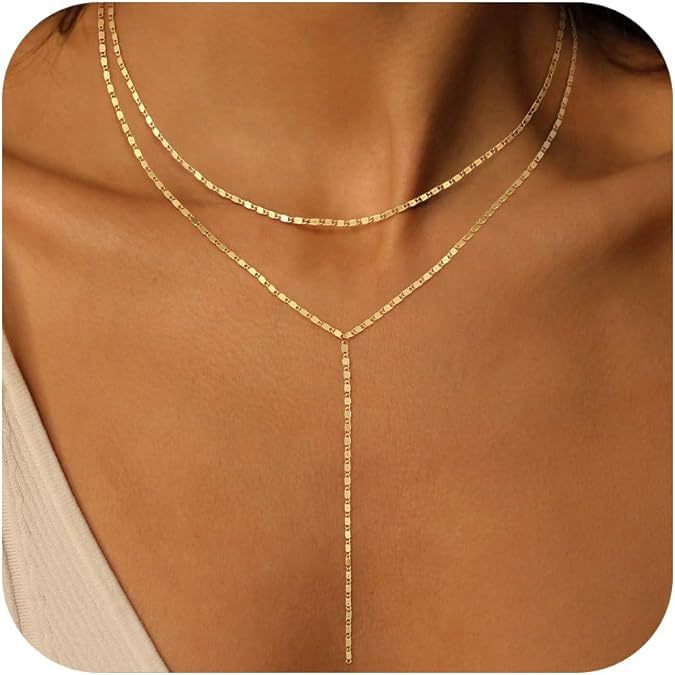 Damen Y-Halskette mit funkelnden Zirkonia und feinem Kettendesign Shop Nory