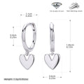 Damen Creolen mit herzförmigem Anhänger aus 925 Sterling Silber Shop Nory