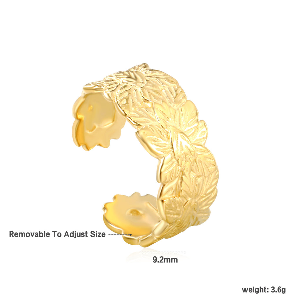 Damen Offener Ring mit modernem geschwungenem Design und verstellbarem Verschluss Shop Nory