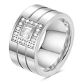 Herren Ring mit elegantem Zirkonia-Besatz und modernem Design Shop Nory