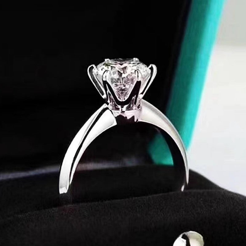 Damen Solitär Verlobungsring mit strahlendem Zirkonia Shop Nory