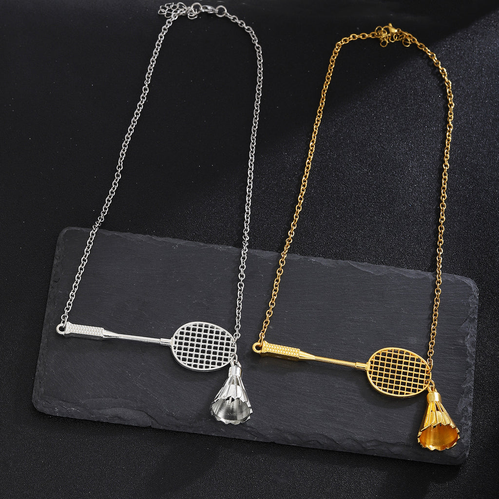 Damen Halskette mit Badminton-Motiv Shop Nory