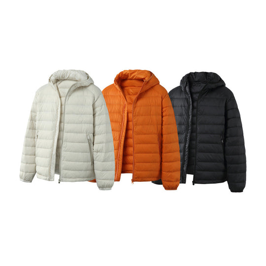 Unisex Ultraleichte gesteppte Kapuzenjacke mit Thermofüllung und Reißverschlusstaschen Shop Nory
