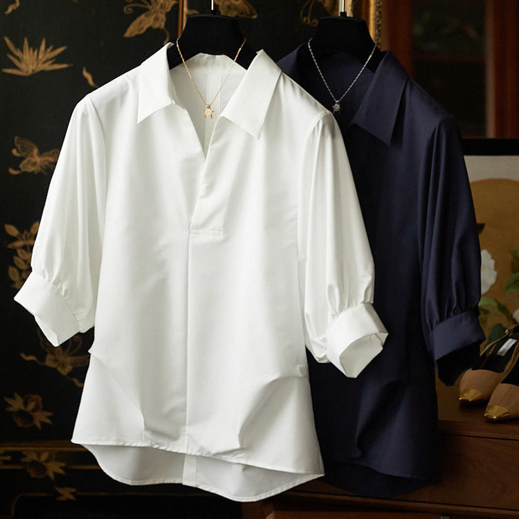 Damen Elegante Bluse mit Übergrößen und weiten Ärmeln Shop Nory