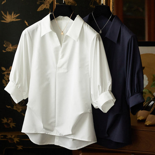 Damen Elegante Bluse mit Übergrößen und weiten Ärmeln Shop Nory