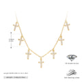 Damen Halskette mit funkelnden Kreuzanhängern aus 925 Sterling Silber Shop Nory