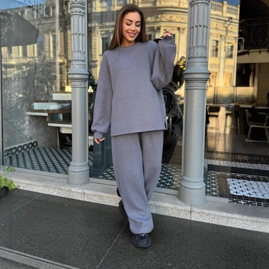 Damen Komfortabler Oversized Fleece Freizeitanzug Shop Nory