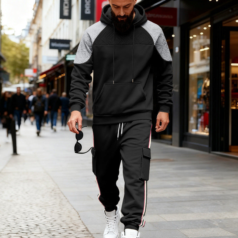 Herren nan zweiteiliges Utility-Freizeitset mit Kapuzenpullover und Cargo-Jogginghose Shop Nory