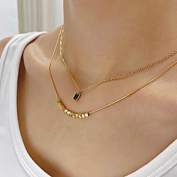Damen Schicht Minimalistische Anhänger Halskette Shop Nory